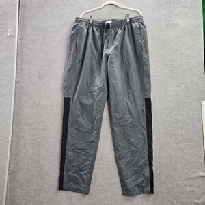 Under Armour Men Activewear Pants XL Gray Track Logo Loose Fit